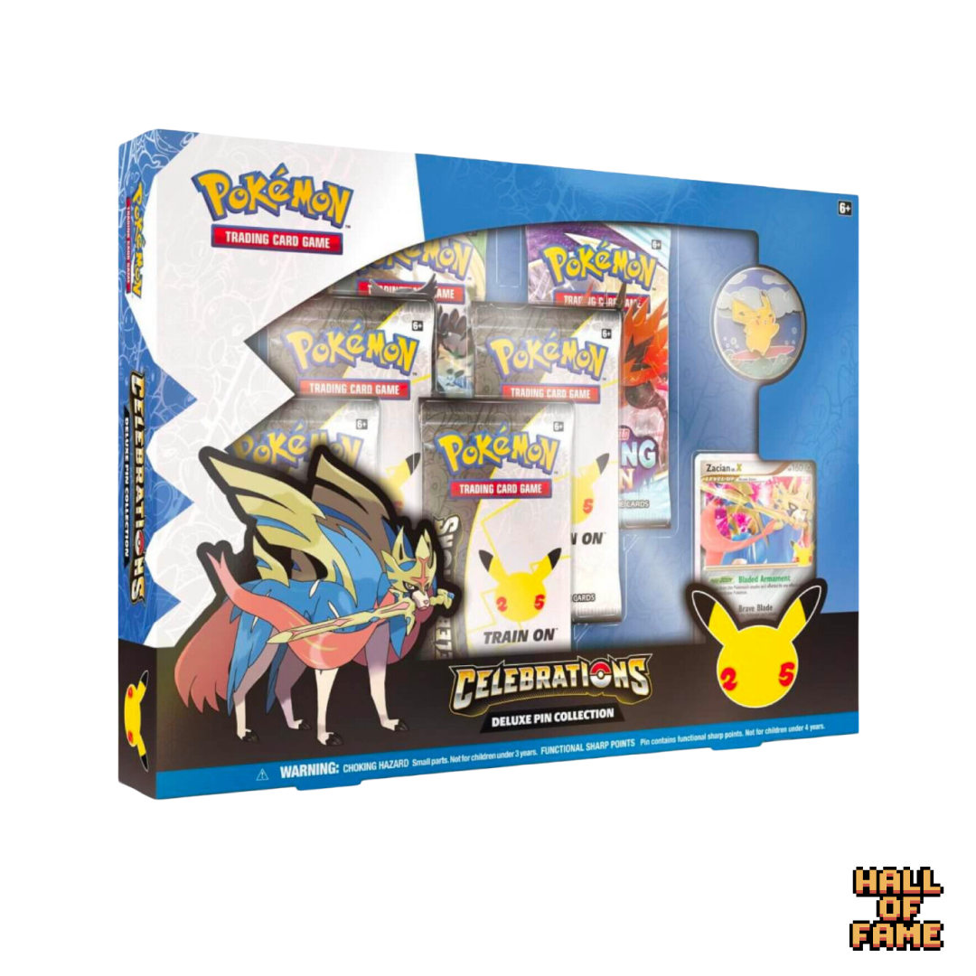 Pokémon TCG: 25th Anniversary Celebrations Zacian Deluxe Pin Box