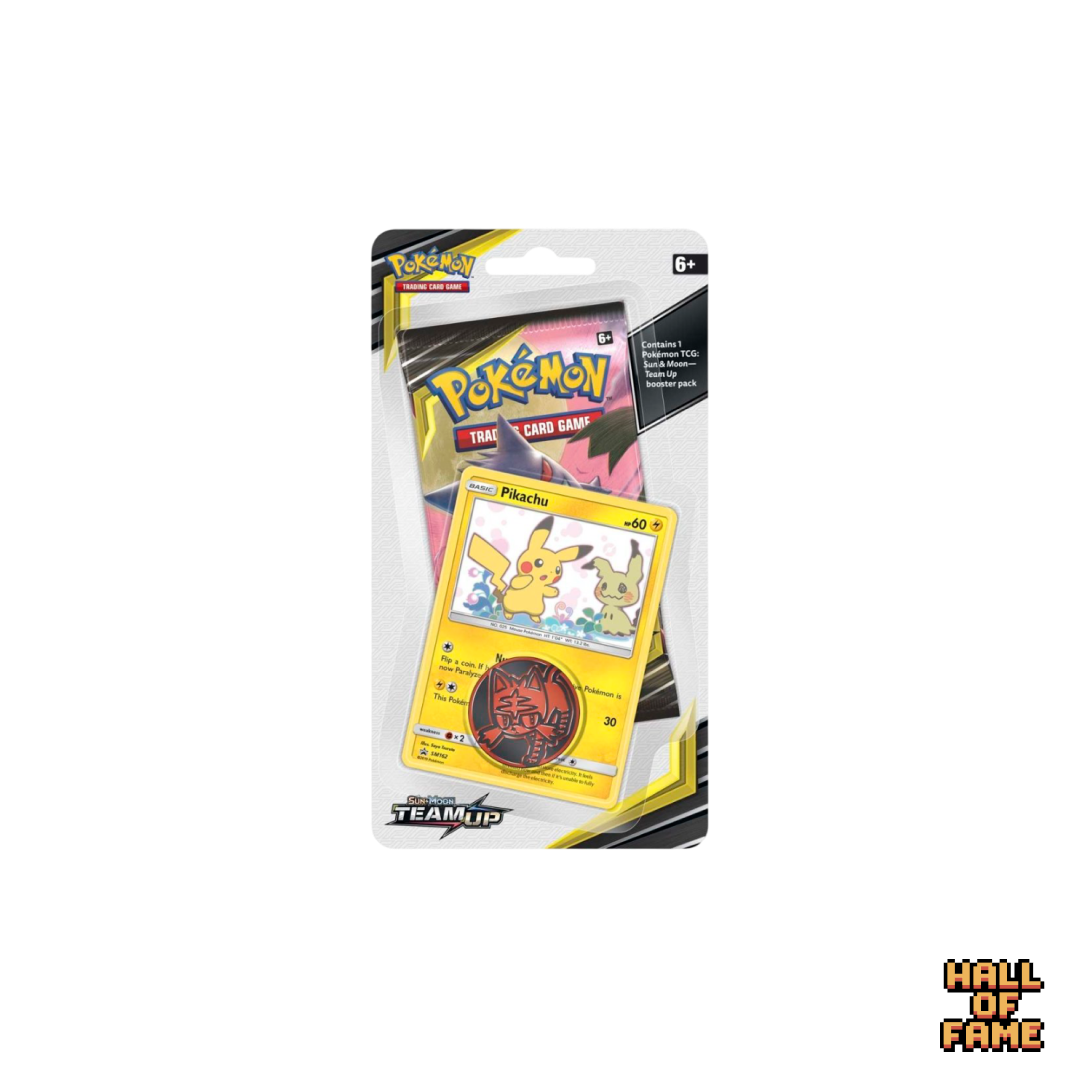 Pokémon TCG: Sun & Moon Team Up (SM09) Checklane Blister 1 Booster Pack - Pikachu