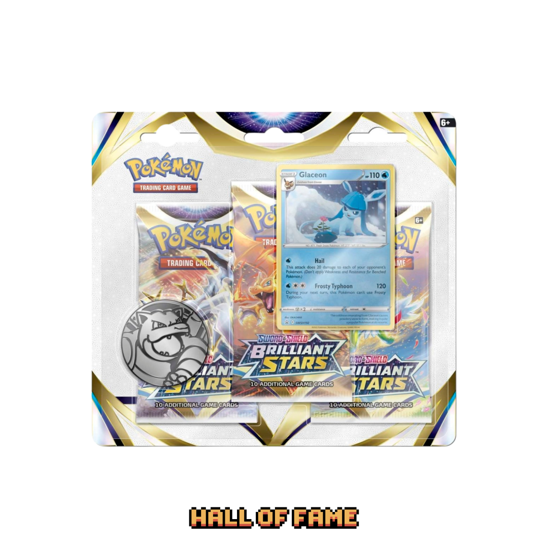 Kartu Pokemon TCG Brilliant Stars 3 Booster Packs - Glaceon