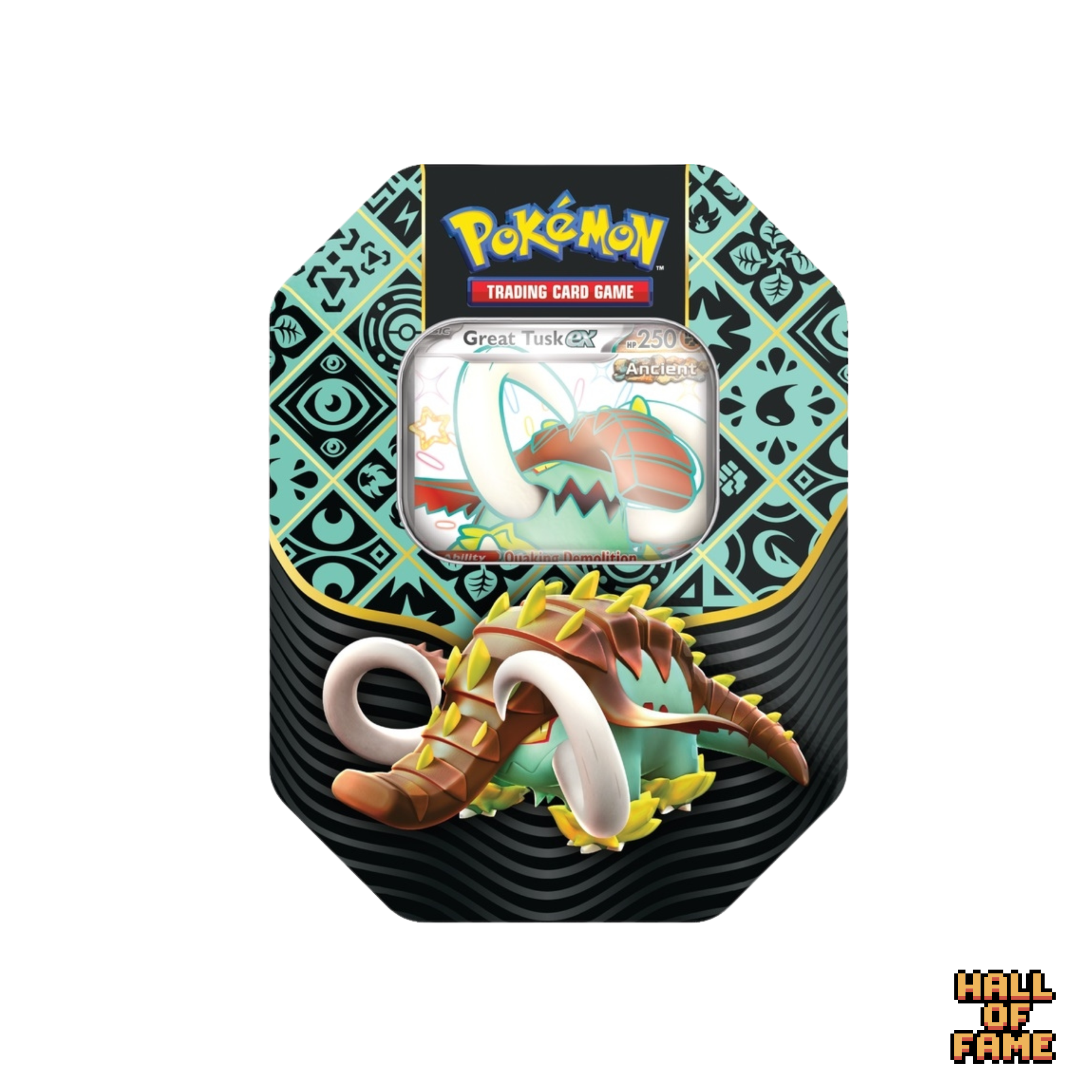 Pokémon TCG: Scarlet & Violet Paldean Fates (SV4.5) Collector Tin Set 4 Booster - Great Tusk
